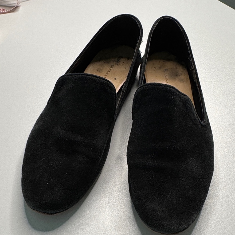 Banana Republic Black Suede Women’s Slip-Ons - Size 7